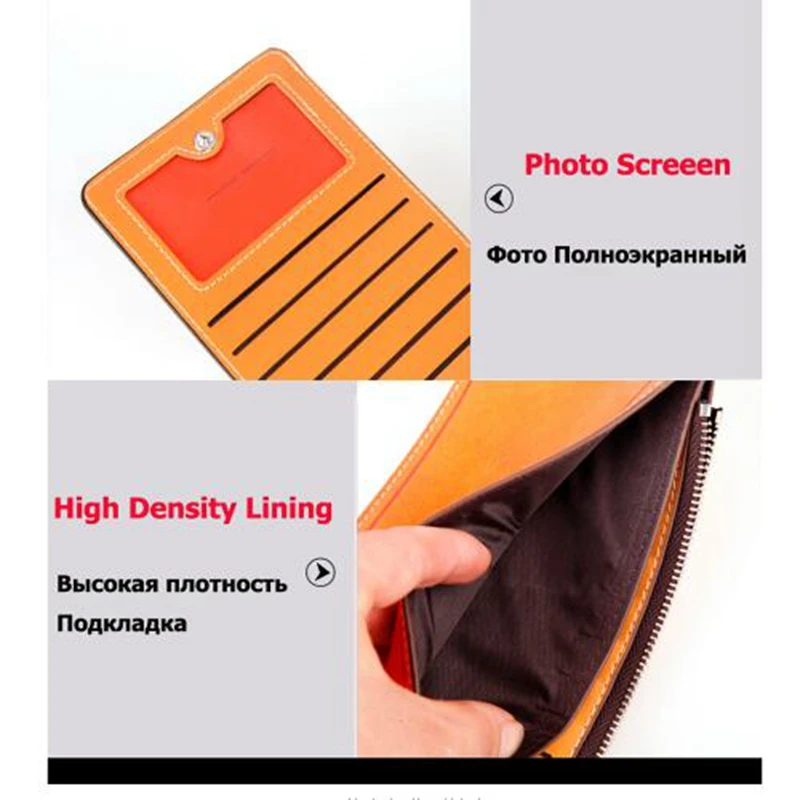 Hengsheng повседневные женские кошельки на молнии Тонкий кошелек из искусственной