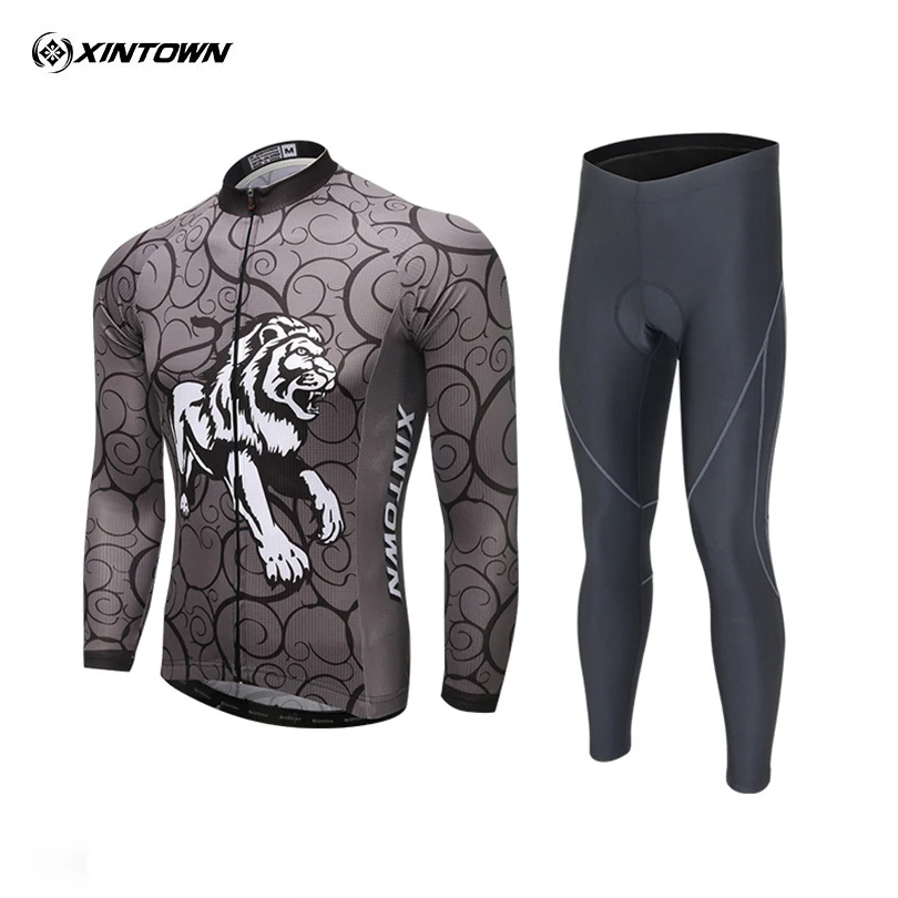 XINTOWN Team Мужская велосипедная майка с длинным рукавом Ropa Ciclismo комплект гелевым