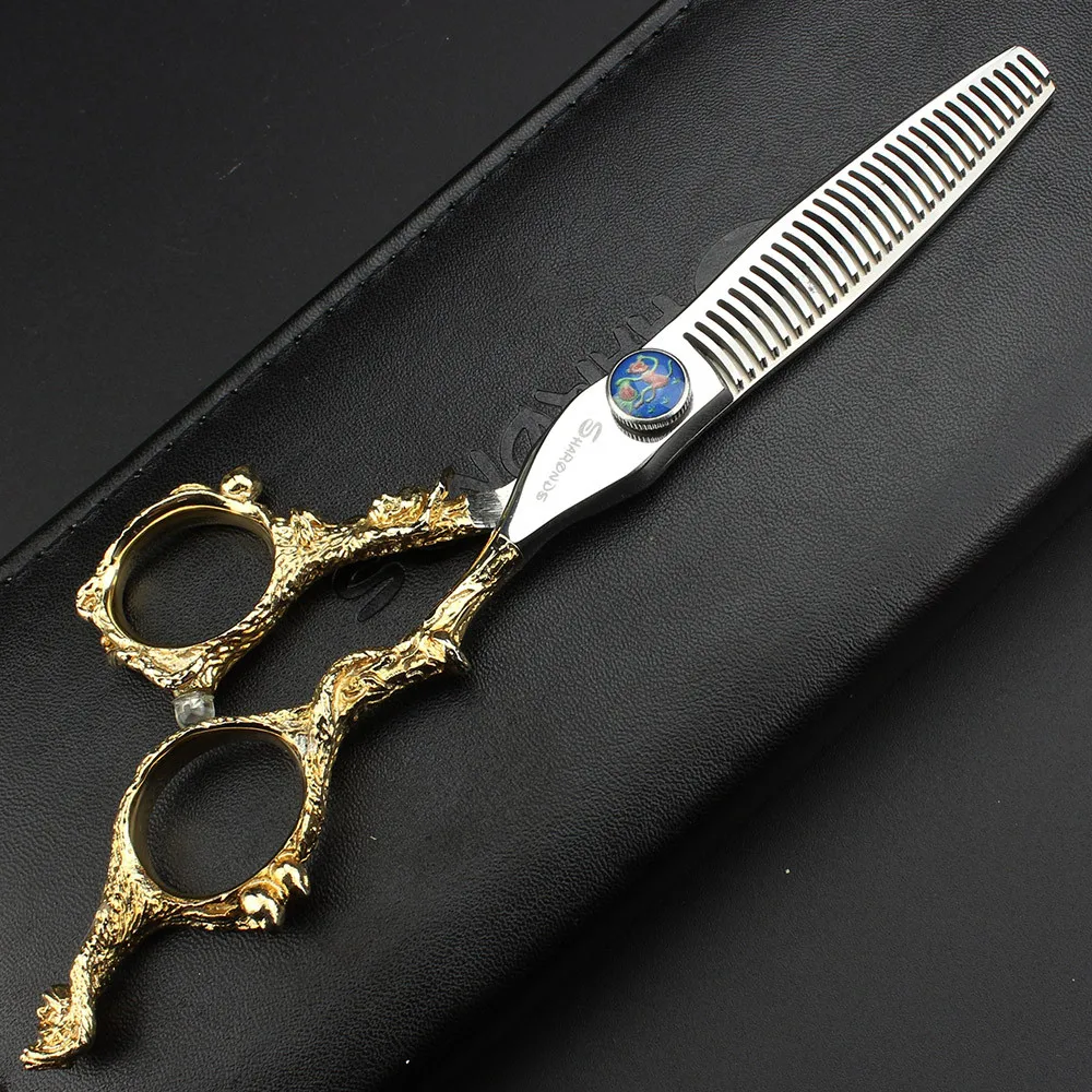 Набор парикмахерских ножниц с золотистой ручкой 6 дюймов|hairdressing scissors|hairdressing scissor