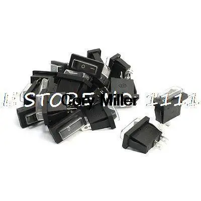 

SPST 2-Terminals Black Waterproof Boat Rocker Switch AC 250V 15A 125V 20A