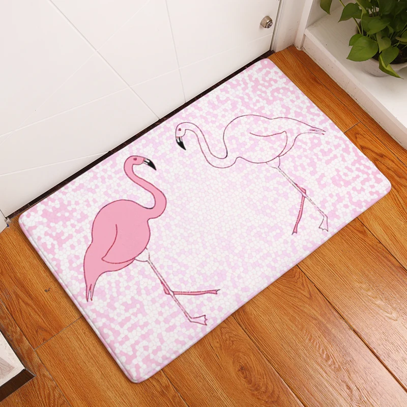 Smiry коммерческих дверные коврики для входной двери красивый розовый Фламинго