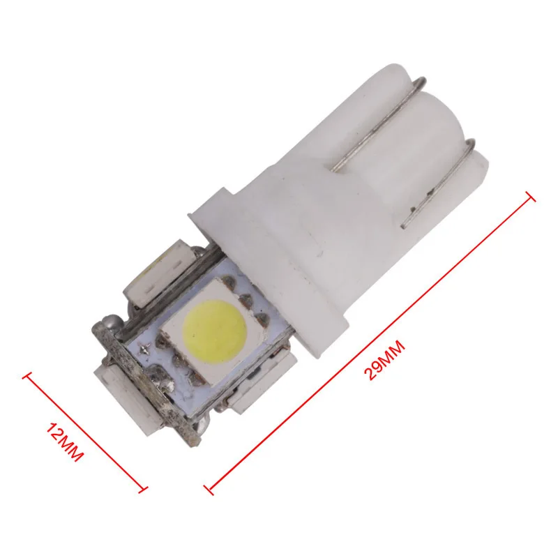 Мотоцикл Автомобильный светодиодный светильник W5W T10 5050 5SMD широкополосный