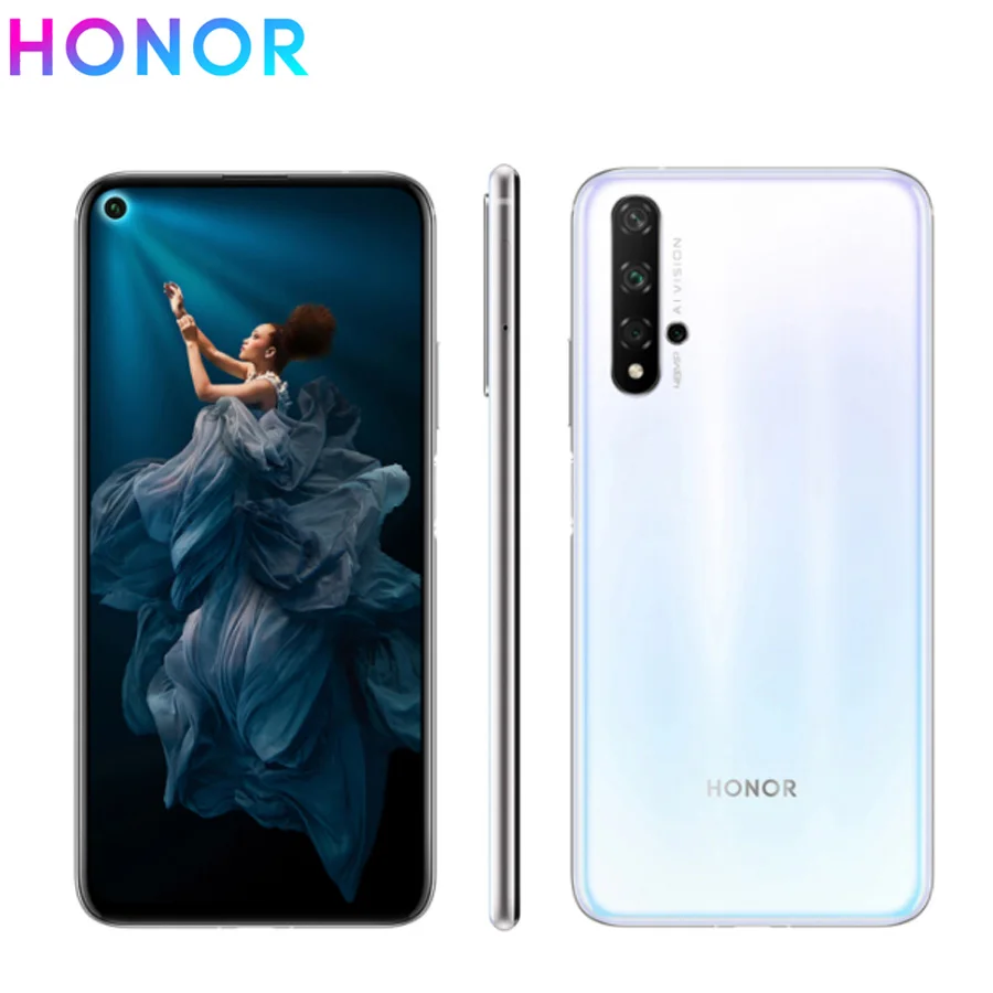 Новый мобильный телефон Honor 20 6 26 дюймов 8 ГБ ОЗУ 128 Гб ПЗУ Kirin 980 3750 мА/ч супер