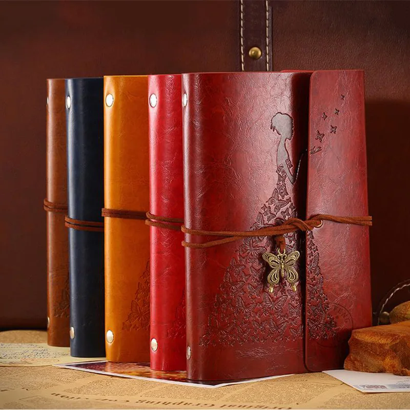 

Travelers butterfly Notebook Diary Notepad Vintage literature PU a6 Leather Note Book Stationery Gift Traveler Journal planners