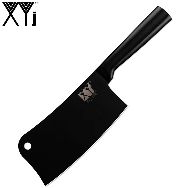 A.6.5 cleaver knife XYj 6,5 ''кухонный нож из нержавеющей стали с нескользящим острым лезвием, черный нож для шеф-повара, стейк, мясо, индейка, инструменты для приготовления пищи - Цвет: A.6.5 cleaver knife