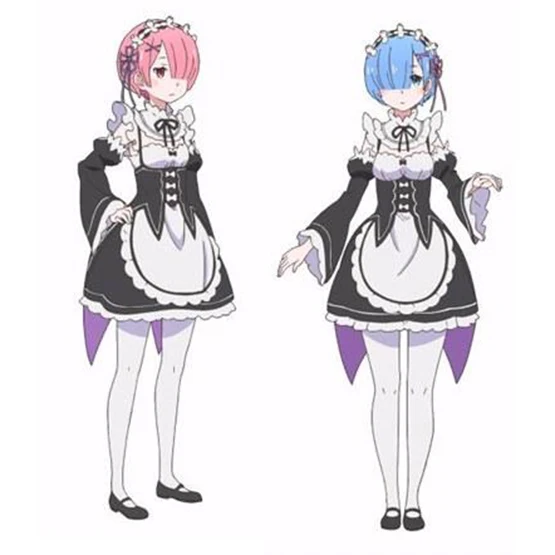 Косплей Костюм служанки Rem/Ram для шарнирных кукол BJD SD DD DDL 1/3|Куклы| |