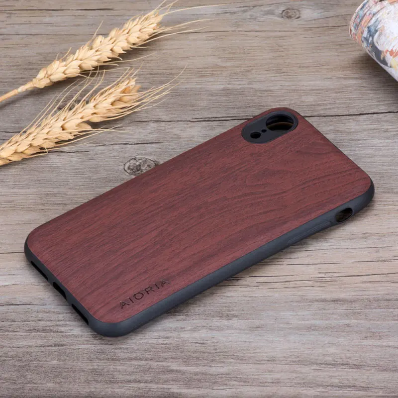 Чехол с деревянным узором для iPhone XR, мягкий силиконовый чехол из ТПУ и искусственной кожи, чехол для iPhone XS MAX X, не настоящее дерево