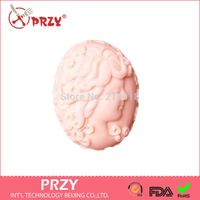 

Beautiful Woman Head Shape Handmade Soap Mold Candle Molds Silicon Mould Chocolate Candy Moulds DIY Hot 3D Silicone Rubber PRZY