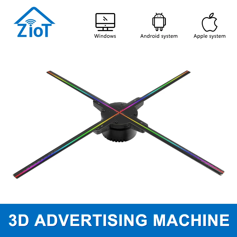 720 светодиодный S или 960 ZIoT 65 см HD Wifi голографический 3D проектор голограмма плеер