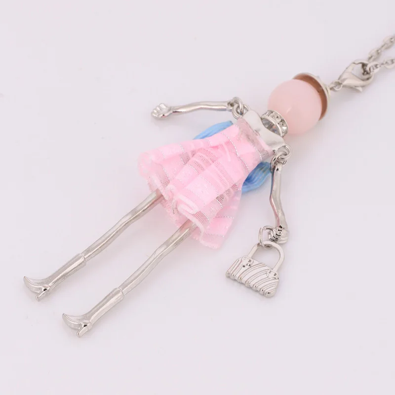 Женская кукла подвеска Очаровательное ожерелье из французского Парижа с длинной