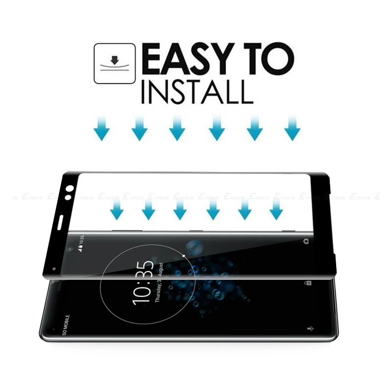 3D закругленные края полное покрытие закаленное стекло для Sony Xperia XZ3 XZ2 XZ1 Compact Premium