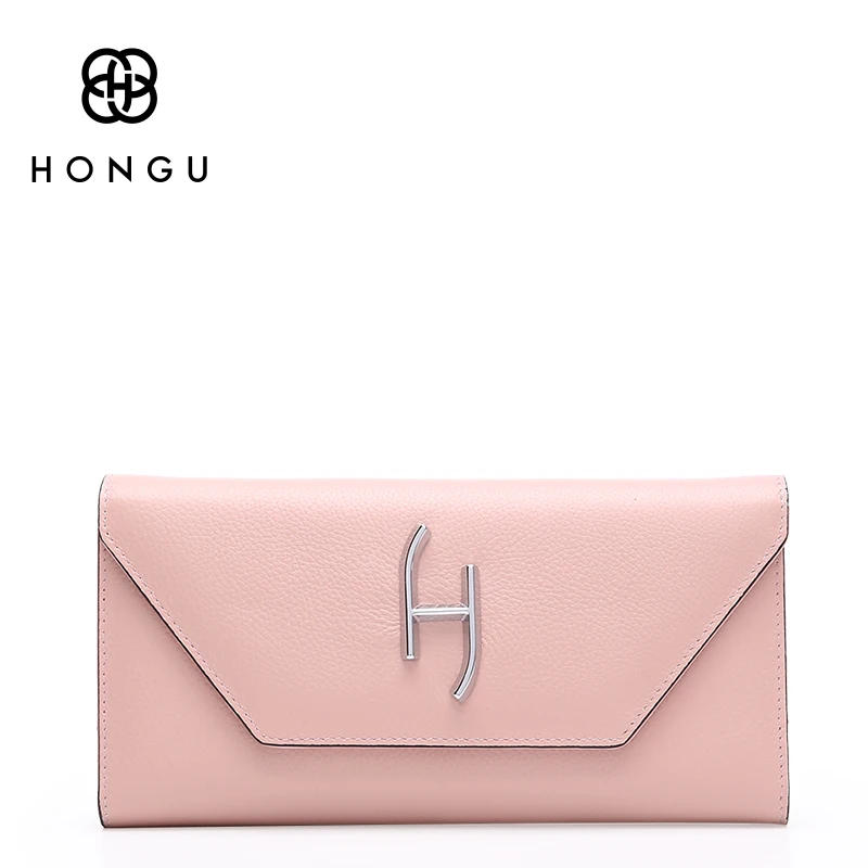 HONGU Fashion Brands Natural Genuine Leather Wallets Evening Bags Women Top-Handle Wristlets Leisure Passcard holder Hasp Purses | Багаж и