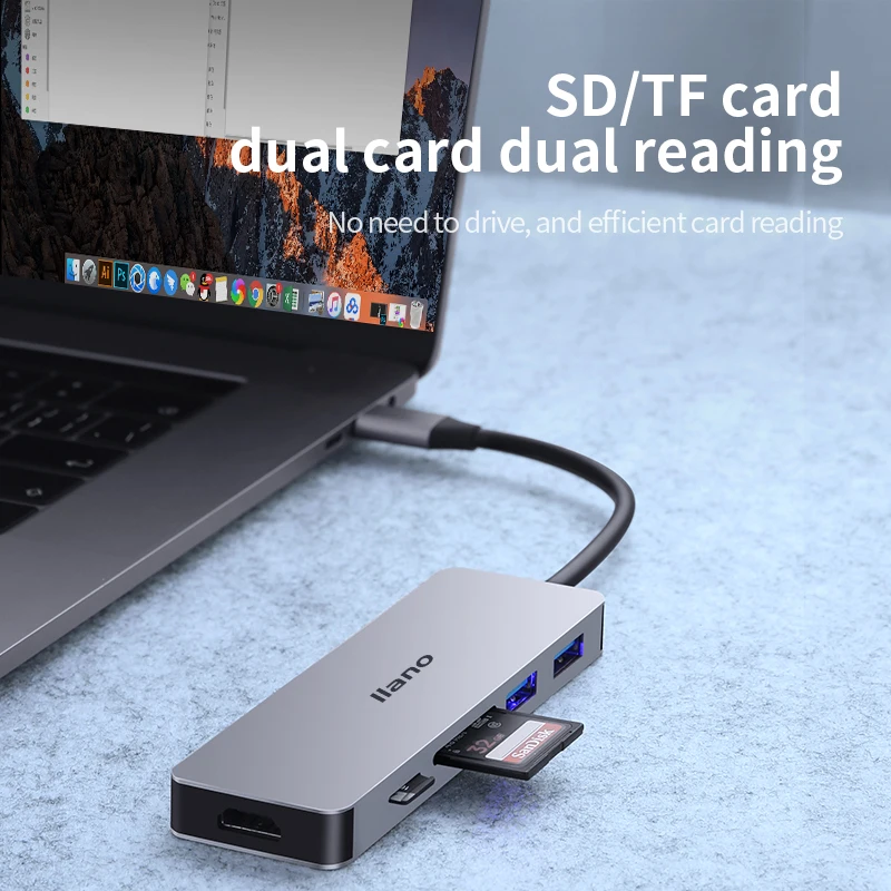 5 в 1 USB C концентратор Thunderbolt 3 type телефонный адаптер OTG для MacBook Chromebook samsung S8 S9 huawei