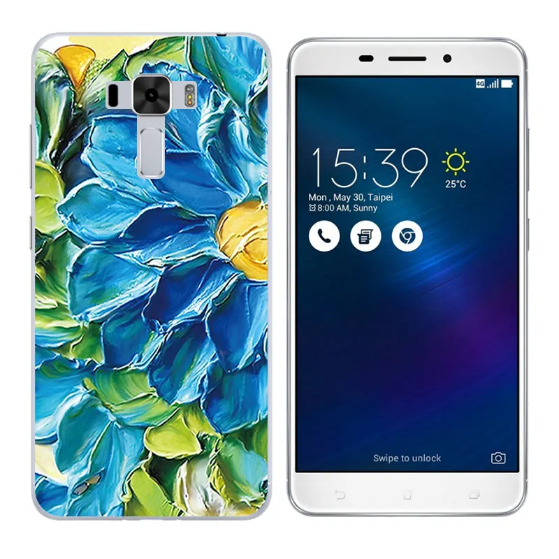 Silicon for Asus Zenfone 3 Laser ZC551KL Back Cover Skateboard Printing Case shell |