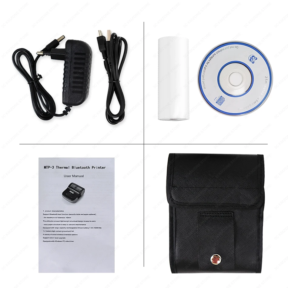 POS 80 мм Bluetooth Термальный чековый принтер мини портативный Android IOS мобильный