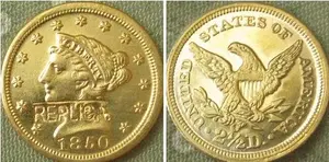 Копировальные монеты $2,5 Liberty Gold 1850-O