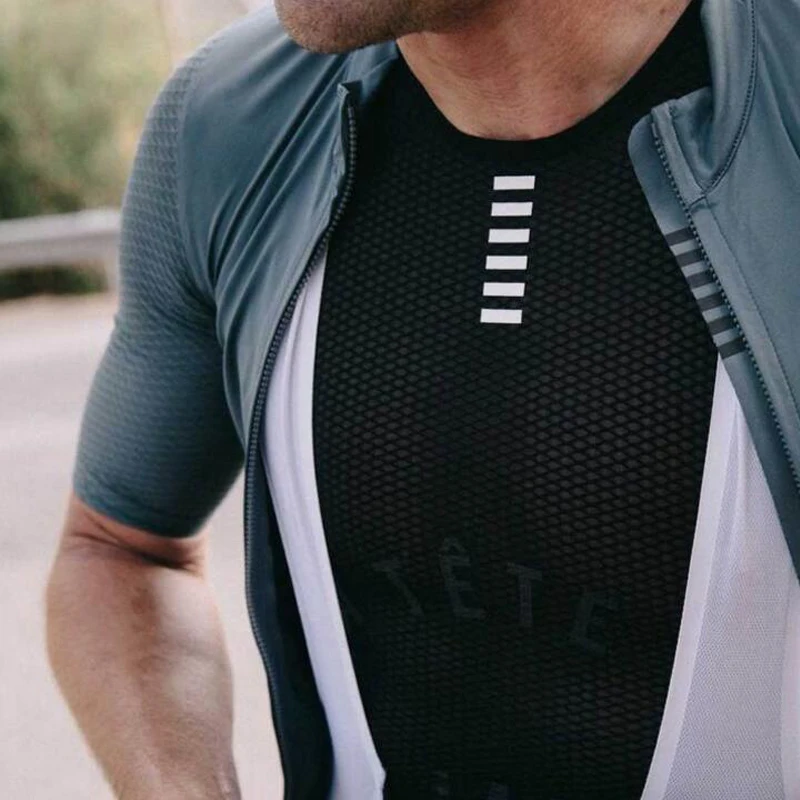 Black white/Pink Base Layer sleeveless Cycling Underwear Quick dry Road mtb shirt man woman Mesh Breathable under | Спорт и