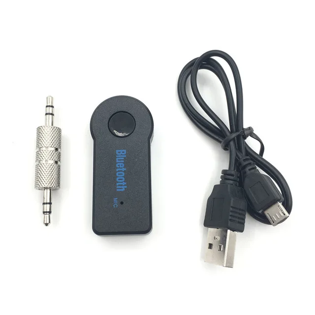 Беспроводной Bluetooth приемник передатчик адаптер 3,5 мм разъем для автомобиля MP3 музыка аудио наушники AUX ресивер громкой связи дропшиппинг - Цвет: Черный