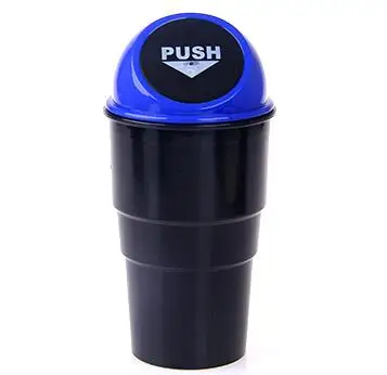 Car Organizer Trash Bin Mini Storage Barrel For Kia Rio K2 K3 Ceed Sportage 3 sorento cerato armrest picanto soul optima - Цвет: Синий