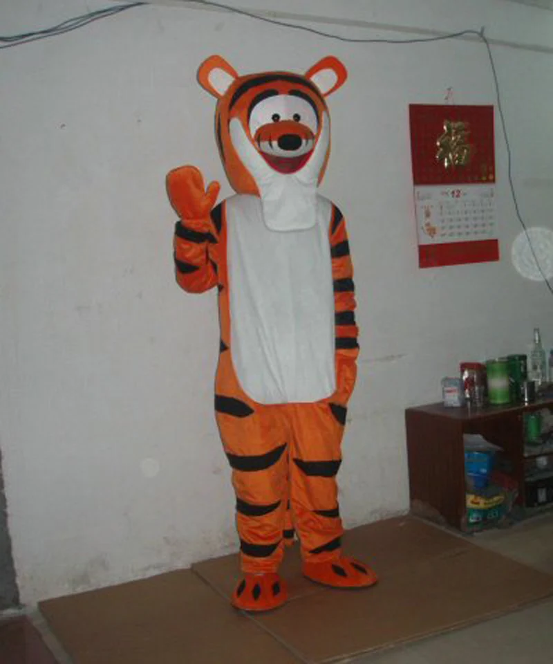 Оптовая продажа Новый плюшевый прыжок Тигр Тигра талисман костюм взрослый