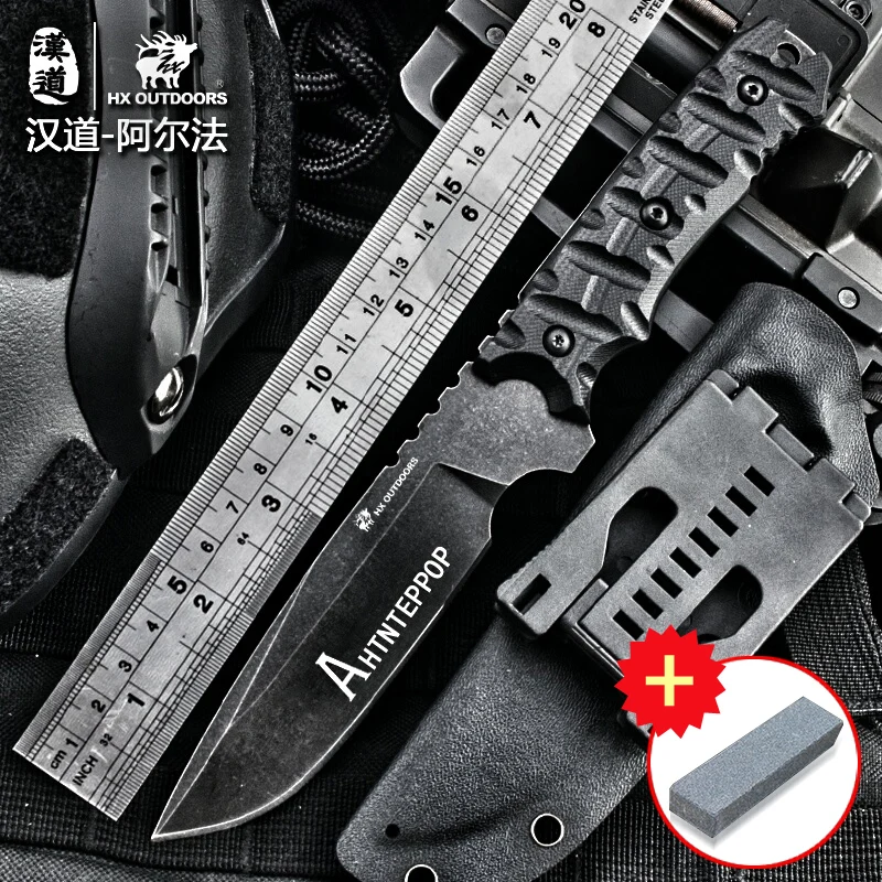 HX открытый AHTNTEPPOP Тактический высокопрочный прямой нож джунглей полевой для