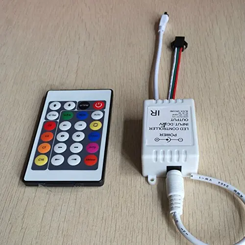 Фото WS2801 RGB контроллер 24 клавиши ИК пульт дистанционного управления 1 год гарантии светодиодный контроллер для полосы ws2801бесплатная доставка №2