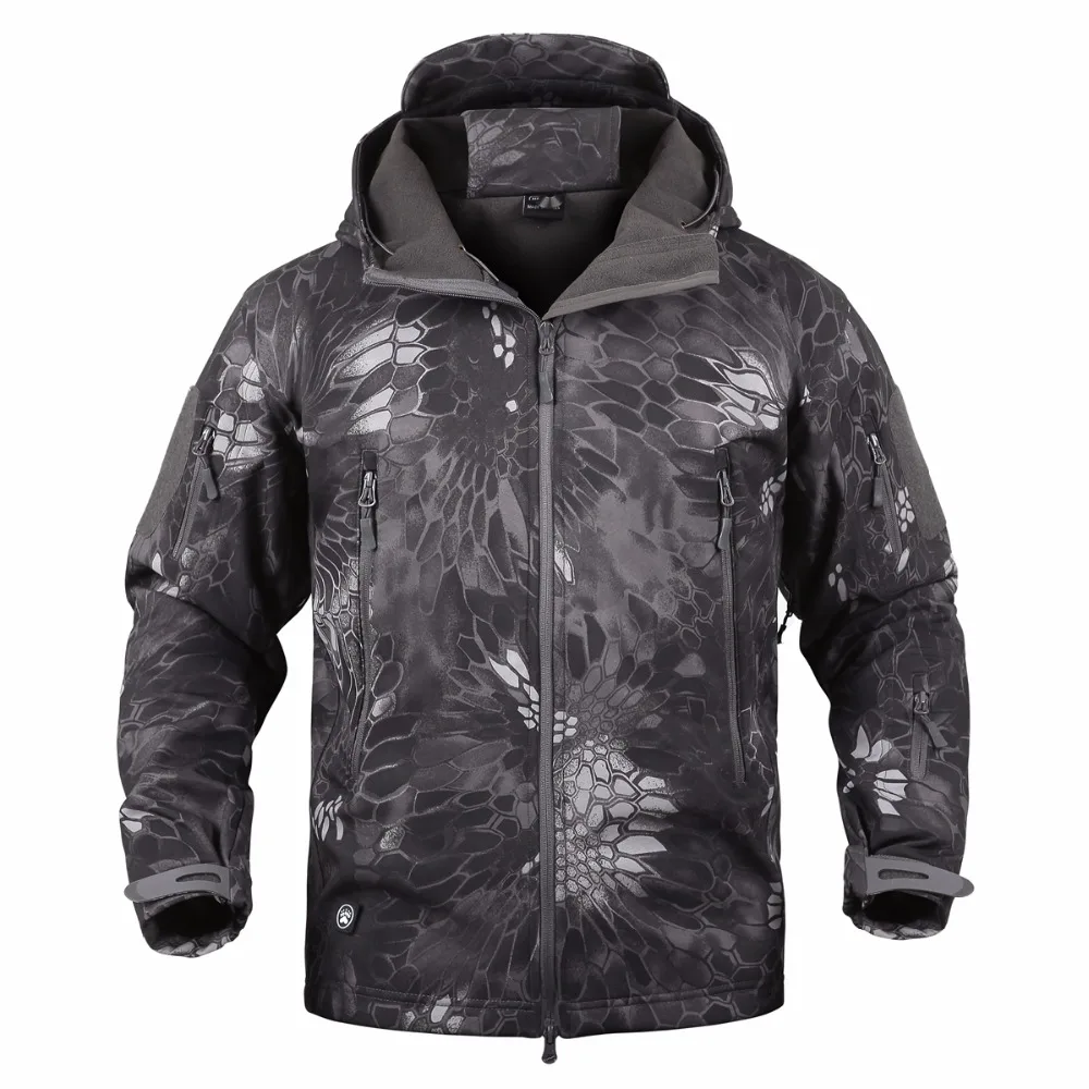 Горячая XS-5XL мягкая оболочка Мужская тактическая тренировочная Акула кожа флисовая куртка брюки для отдыха на открытом воздухе Кемпинг Охота Туризм Скалолазание пальто брюки