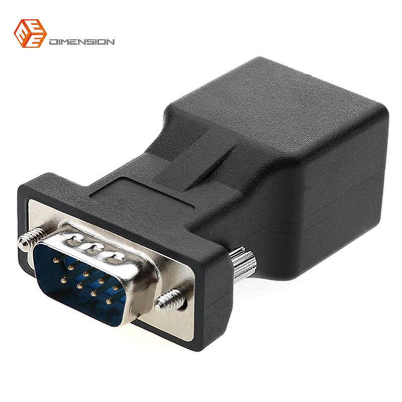 Высококачественный разъем RJ45 Female для DB9 RS232 com порт LAN Ethernet порта адаптер кошек|rj45