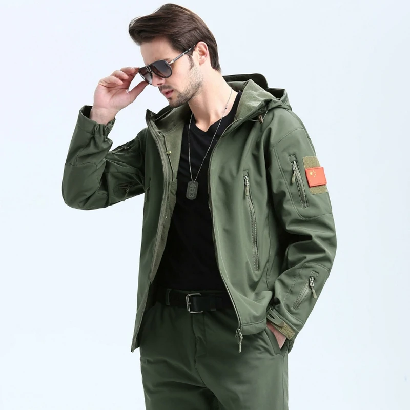 Lurker Shark Soft Shell Военная тактическая куртка Для мужчин Водонепроницаемый ветрозащитная куртка-штормовка для девочек с камуфляжным принтом флисовый плащ с капюшоном куртка SWAT
