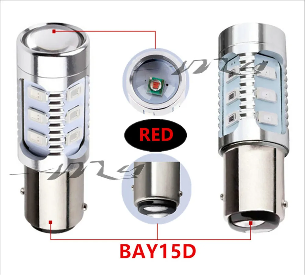 2 шт. 1157 BAY15D светодиодный лампы 12 SMD 5630 чипы высокой мощности для стоп сигналов P21/5