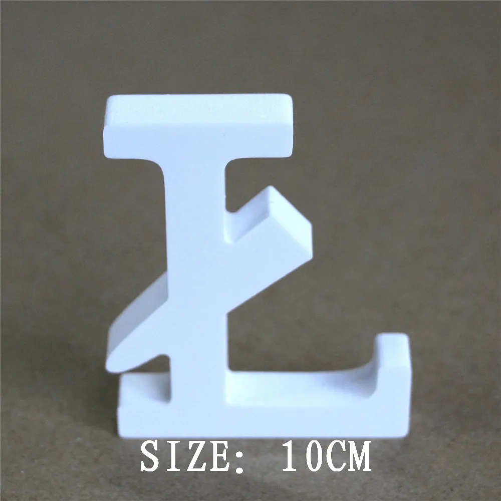 

Standing 10cm White LOVE Decorative Artificial wood Wooden Letter Alphabet A-Z Wedding Gift decoration White wood letters