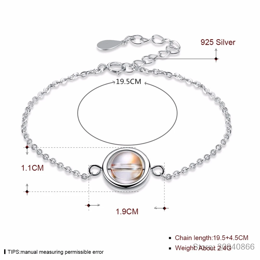 LEKANI оригинальные кристаллы от SWAROVSKI 925 Серебряная бусина браслет браслеты бусины аксессуары для женщин ювелирные украшения