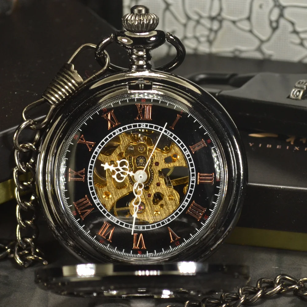 Часы TIEDAN в стиле стимпанк Роскошные Модные Винтажные Механические карманные