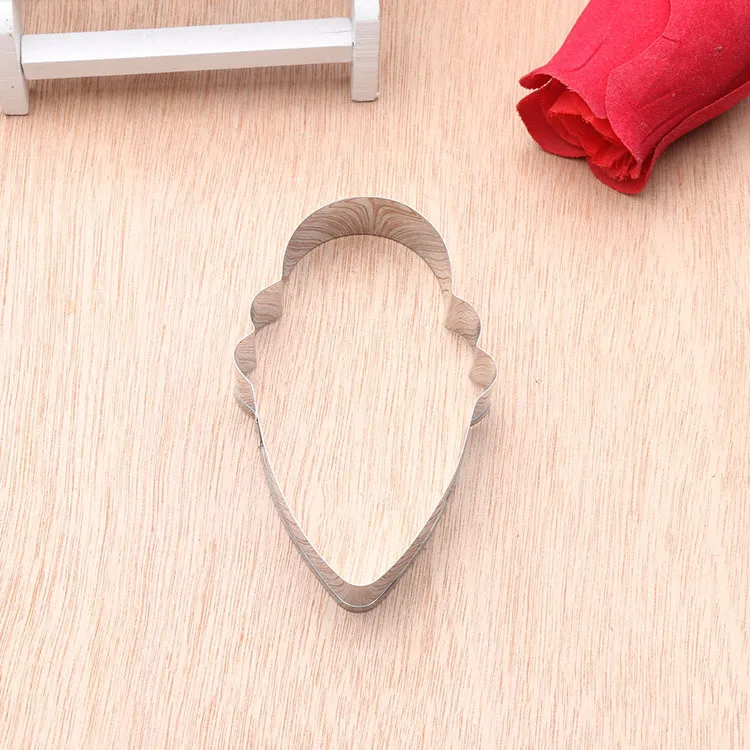 Абрикос 1 шт. Нержавеющая сталь мороженое Форма трафареты для нарезки печенья