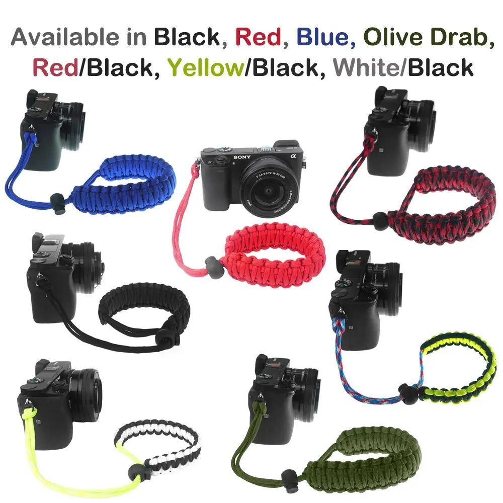 Плетеный 550 регулируемый ремешок для камеры Paracord/браслет беззеркальной