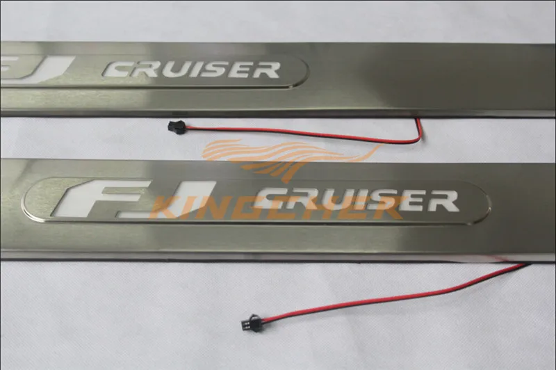 Нержавеющая сталь порога отделка Nerf бар со светом подходит для Toyota FJ Cruiser 2008 2020|door