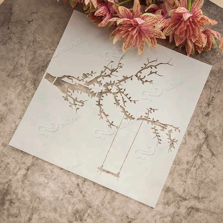 Классический пластиковый трафарет для покраски пастельных красок кисть