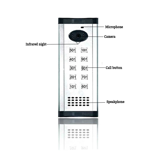 7 &quotTFT-LCD Бесплатная беспокоить проводной аудио-видео домофон система с ночного