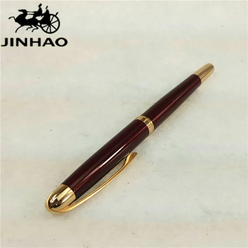 1 шт./лот JINHAO 606 РОЛИК ручка Kawaii красный золото клип Canetas Материал Эсколар