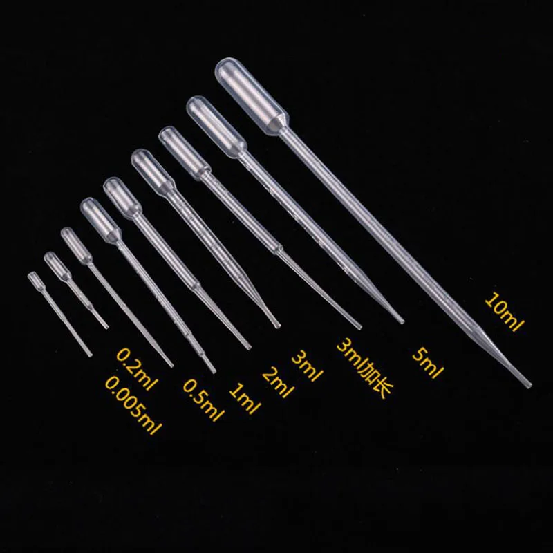 

100pcs Freeship Plastic dropper transfer pipette graduated pipet pasteur pipette 0.2ml 0.5ml 1ml 2ml 3ml 5ml 10ml