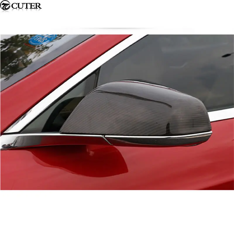 Модель S сменные боковые зеркальные крышки из углеродного волокна автомобильные
