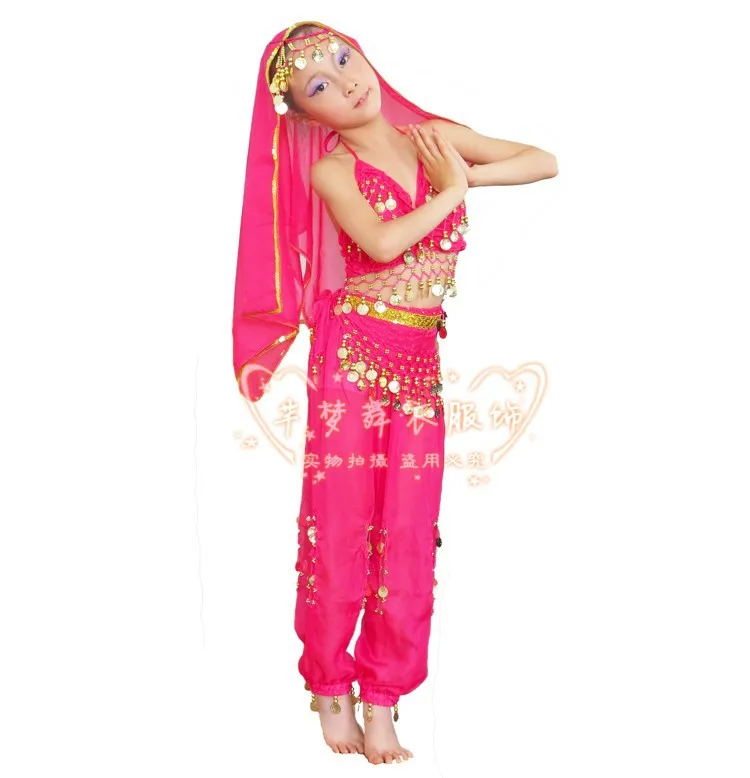 Бесплатная доставка костюмы для танца живота детей детская одежда индийского