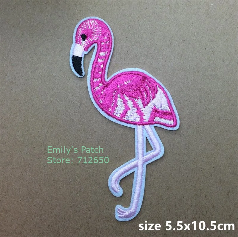 CPAM Доставка 10 шт Фламинго Птицы вышитые патч железо на мотив аппликация Одежда