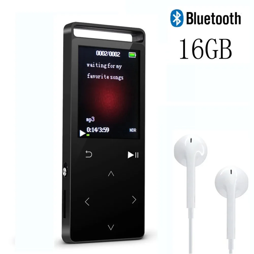 Mp4 плеер с Bluetooth 4 0 16 Гб без потерь сенсорной кнопкой MP3 музыкальный FM радио