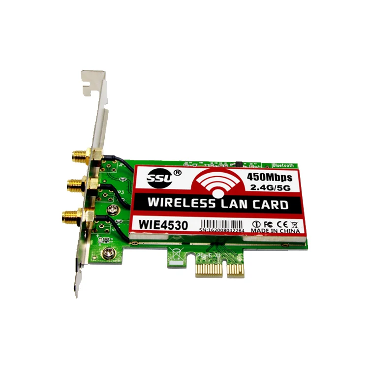 Беспроводная сеть Wi Fi 450 Мбит/с LAN PCI Express адаптер 802.11B/G/N 3 антенны|wireless wifi|wireless wifi