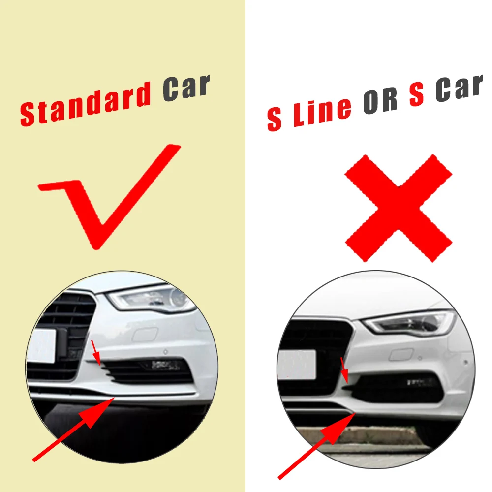Спойлер для переднего бампера автомобиля из углеродного волокна Audi A3 седан