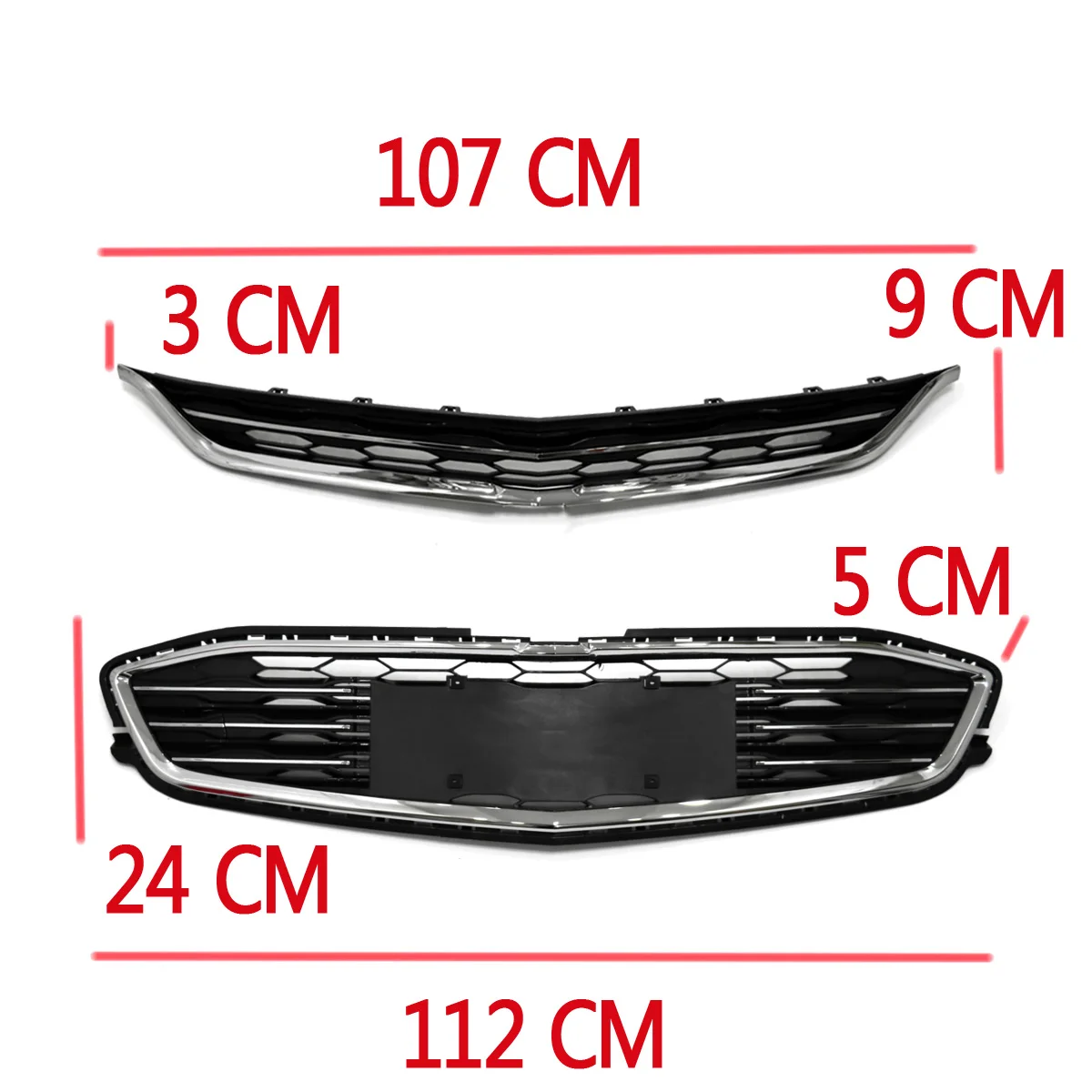 2 шт./компл. верхний+ нижний передний капот бампера Решетка сборки для Chevrolet Malibu XL Гонки Грили Авто запасные части