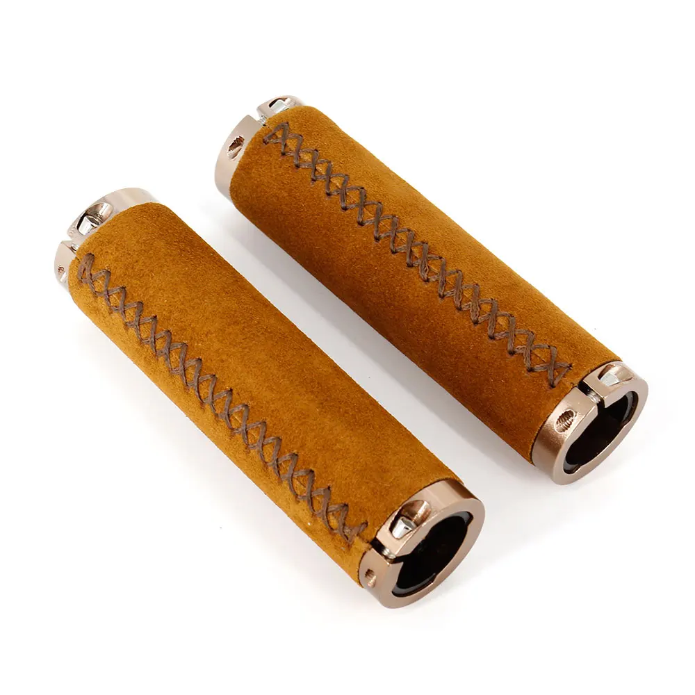 Из натуральной кожи ручки комфорт с замочком для горного велосипеда дорожный