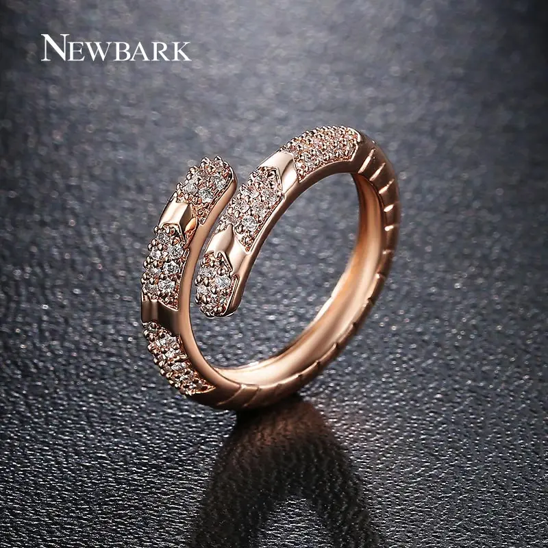 Newbark романтические дамы кольцо из розового золота Цвет открытым Кольца проложили