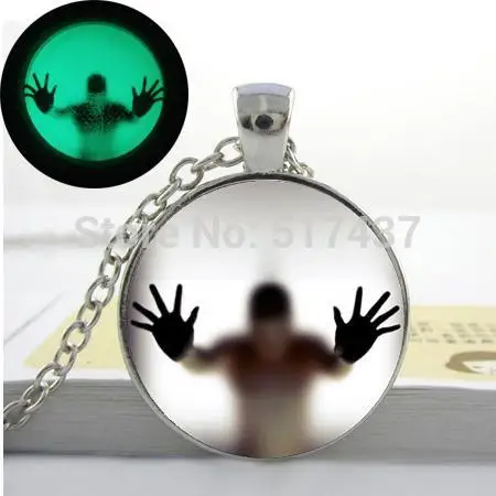 2015 Новый Модный светящиеся украшения светящийся кулон человек за стеклом